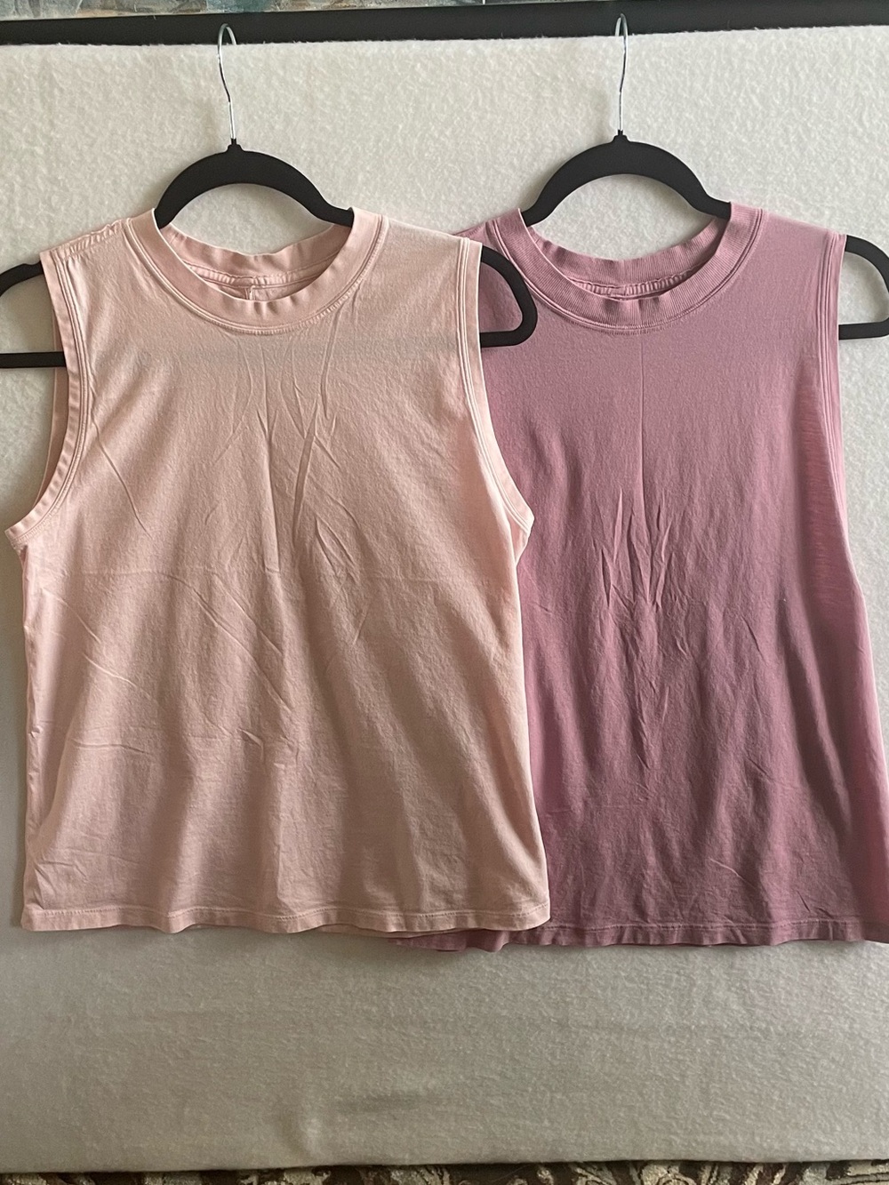LULULEMON All Yours Tank Top Bundle Set of 2 Pink Muscle Tanks Size M